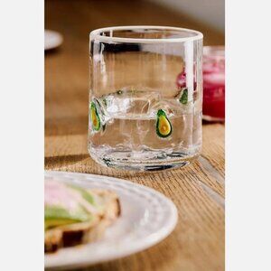 NEW Anthropologie Icon Juice Glass Avocado